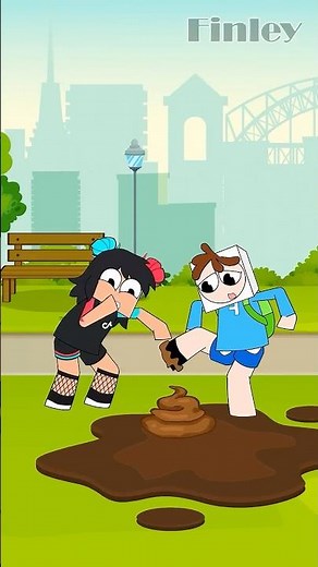 Finley Steps in POOP… and Slides Like a Ninja?! 💩😂🔥 | Minecraft Parody