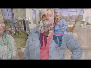 Denim & Co. Stretch Denim Wide Waistband Ankle Jeans w/ Seaming Detail on QVC