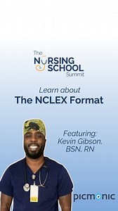 Learn about the purpose of the format of the NCLEX with Picmonic and Kevin Gibson, BSN, RN! #nclex #nursing #nursingschool #futurenurse #nursingstudent #healthcare #healthcareprofessional #picmonic #study #studytips #studyvideo | Picmonic for Nursing | Facebook