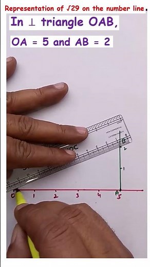 Representation of root 29 on number line #mathematics #education #schoollevel #maths #schoolgrade