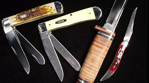 CASE KNIVES: Brown Synthetic Slimline Trapper - Model #: 00135