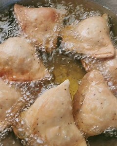 S A M O S A ☕️ Homemade Samosa for today! These samosas turned out...