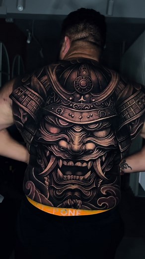 Breathtaking Samurai Armor Tattoo Design