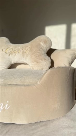 The beautiful @imgigithetoycockapoo in her personalised bed of dreams ☁️ Luxury plush beige with a supaw soft base cushion for comfort 🤍 #dogs #dogstagram #cockapoo #cockapoolove #cockapoosofig #dogslife #dogsofig #puppylove #dogbedgoals | Unique Dogbeds Ltd