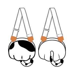 [Hot Item] Student Coin Purse Mobile Phone Bag Cartoon Plush Cat Paw Shoulder Bag
