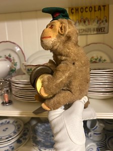 Vintage Wind-up Cymbal Monkey Toy – Mid Century Mechanical Plush – French Brocante Find – Retro Automaton Collectible. - Etsy