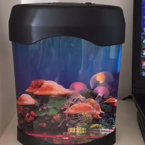 LED Jellyfish Lavia Lamp, Multi-Color Jellyfish Aquarium Tank Lamp, Jellyfish Lighting Aquarium with Colorful Led Lighting, USB Powered Aquarium Night Lights, Decorative Lamp for Room Officie Desktop