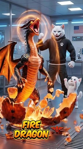 Revenge of the Unicorn 🦄⚔️ Birth of the Dragon 🐉 #catsai #3danimation #funnyvideo #fyp #viral