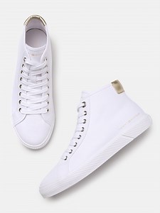 Buy Tommy Hilfiger Women Mid Top Canvas Sneakers -  - Footwear for Women