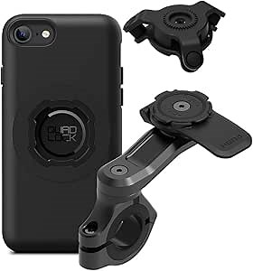 Quad Lock Motorcycle Handlebar Mount PRO Kit with Vibration Dampener and MAG Phone Case for iPhone SE (3rd / 2nd Gen) & 8/7