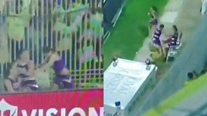 KKR Cheerleaders Narrowly Escape Injuries After CSK Star Shivam Dube's Massive Six - Watch