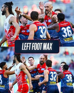 Left foot snap, straight out of the ruck contest 😮‍💨 Gawny gets our Sunday started. #DemonSpirit | #AFLDeesSwans | Melbourne Football Club