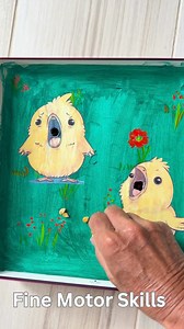 Feed the chicks 🐥 Fun fine motor skill activity for little hands. #finemotorskillsactivities | KidsSoup