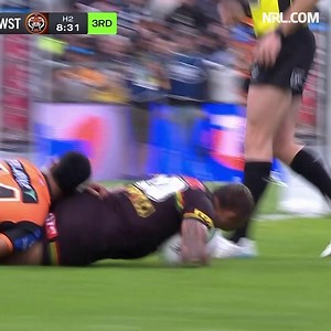 James Fisher-Harris on the burst! 😤 #NRLPanthersTigers | NRL