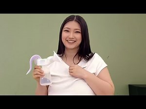 [pigeon Breast Pump Tutorial] How to use a manual breast pump Breastfeeding Tutorials with Aoki