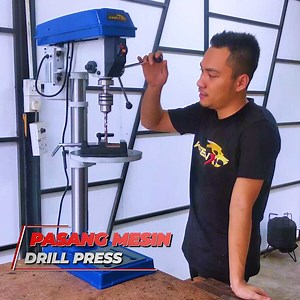 173K views · 5.8K reactions | Pasang Mesin Drill Press Yang ini adalah mesin drill press saya yang pertama. Jadi dalam video ni saya nak cuba pasang dan test mesin ini #tukulbina | Tukul Bina | Facebook