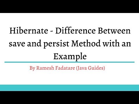 Hibernate - save() vs persist() | Explained with Examples