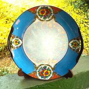 Noritake Lusterware Serving Plate • Hand‑painted Floral Art Deco • Vintage Japan Morimura Ceramic - Etsy UK