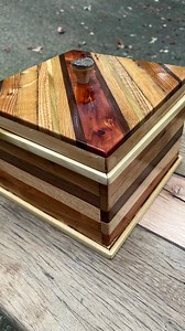 Large Wooden Decorative Storage Box Made From Multiple Hardwoods - Etsy