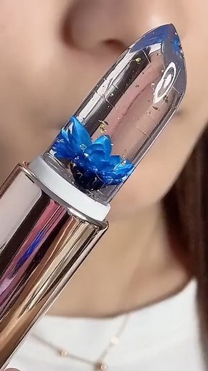 Transparent lipstick with flower 💄 🌹 😱 #lipstick #liptutorial | Makeup Transformation