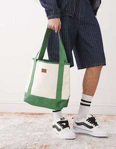 Vans - Pergs - Cabas moyen - Blanc cassé et vert | ASOS