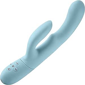 Femme Funn Balai Rabbit Vibrator – 12 Vibration Modes & Sway Function – Clitoral Teasing Finger Motion – Body-Safe Silicone, Rechargeable, Anti-Slip Dip, Flexible Tip (Blue)