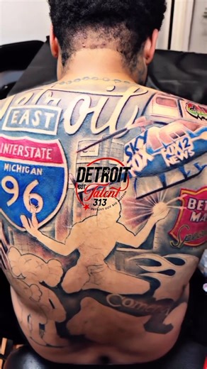 “🔥 Witnessing @luckfacetattoos’ incredible artistry in action! Check out this stunning tattoo of Detroit’s backyard, beautifully inked on the back of one of his clients. The level of detail and skill is mind-blowing! 🔥🔥🔥 Feeling the chills and the awe with this masterpiece! 🥶🎨 #LuckFaceTattoos #DetroitTattoo #BackyardTattoo #ArtistryAtItsFinest” | detroitgottalent