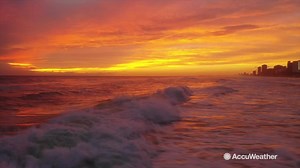 CALM BEFORE THE STORM: This gorgeous sunset drone video was taken in Panama City Beach, Florida yesterday ahead of Hurricane Michael. | AccuWeather