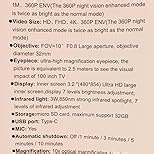 WARMOUNTS 4K Night Vision Goggle for Adults, Night Vision Binocular with 3.2 Inner HD Display, 36MP Photos, 8X Digital Zoom,7 Level IR, Rechargeable, for Camping, Hunting, Security (Incl. 32GB Card)