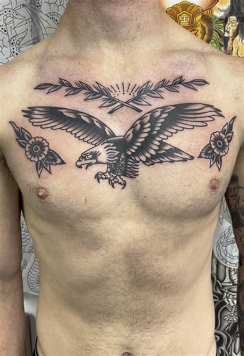 Custom Chest Tattoo by Melbourne Tattoo Artist