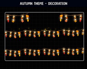 Animated Stream Decoration Maple String Light / Party Lights / Cute Lover Cozy Theme / Twitch Holiday Light / Kawaii Twitch Overlay - Etsy UK