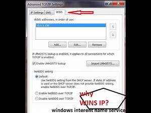IP ADDRESS:Windows Internet Name Service IP assignment(WINS)