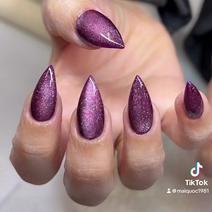 Burgandy & Pink Glass Catseye Nails❤️ | Original Nail Studio