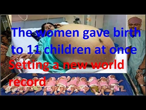 The women gave birth to 11 children at once, setting a new world record