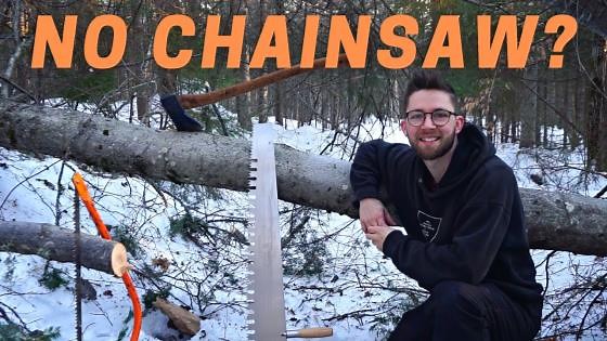 Why we don't use power tools to build our log cabin