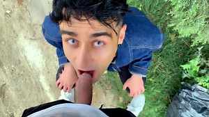 Human urinal in the park