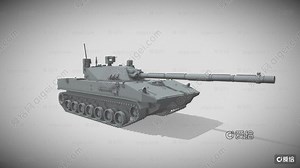 斯普鲁特SDM1 坦克_无材料_(Sprut-SDM 1 Tank _no material_)_blend - 3d模型_免费下载 - 爱给网