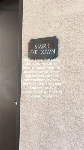 Take the stairs. It will help you live a longer life. #health #fitness #motivation #strong #diseaseprevention #beckyoverbeck #beckyoverbeckfitness #reel | Becky Overbeck Fitness - BABE CAVE