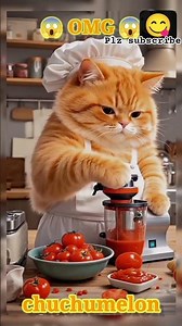 The orange cat is making french fries 😼 ✨|#cat #cats #shortsfeed