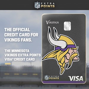 Get rewarded¹ on and off the field with the Minnesota Vikings Extra Points Visa® Credit Card. Redeem points for exclusive NFL events, player meet and greets, gift cards and more. | NFL