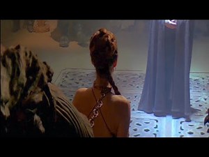 Slave Leia Chain Kept Taut By Jabba Luke Stands Before Leia/Jabba HD Loop(Return of the Jedi)
