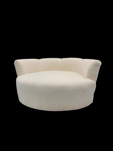 MCM Milo Baughman Style Swivel Love Lounge Newly Reupholstered