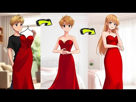 My Mom's Dress Turned Me Into a Girl | Tg Tf | Gender Bender | Tg Captions | Tg Transformation