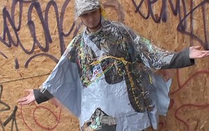 How to Make a Rain Poncho Out of a Shower Curtain