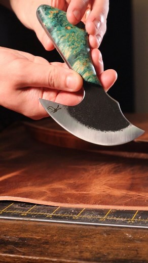 Prepping belt hides for strap cutting is made easy with my new @navigatorknifeco pattern knife! Absolutely love this knife. So much fun to use. Orraman Leather. Join the Clan 👊 | Orraman Leather