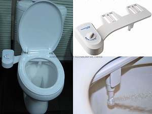 [Hot Item] Non-Electric, Dual Nozzle (Feminine/Bidet Wash) Bidet Attachment for Toilet, Fresh Water Sprayer