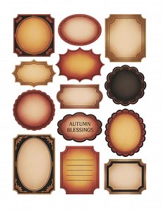 Fall Junk Journal Ephemera Printable Labels, Autumn Vintage Fussy Cuts Tag Set, Scrapbook Stationery Kit, Antique Paper Craft Supplies Pages - Etsy