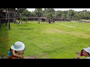 The nice view in Angkor Wat in July