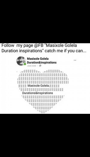 catch me if you can, please kindly of sharing this page to your Facebook wallpaper share page link to your families and friends or to your colleagues... | Masixole Golela Duration&Inspirations