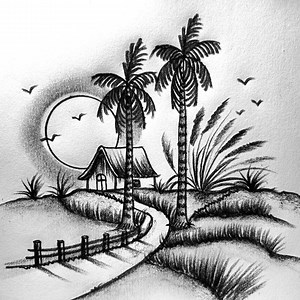 5.1K views · 42 reactions | Twins tree drawing technique #artwork #sketching #treedraw #scenerydraw | Aakriti Arts | Facebook